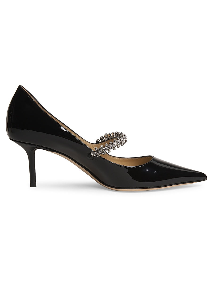 Bing 65MM Crystal-Embellished Patent Leather Pumps