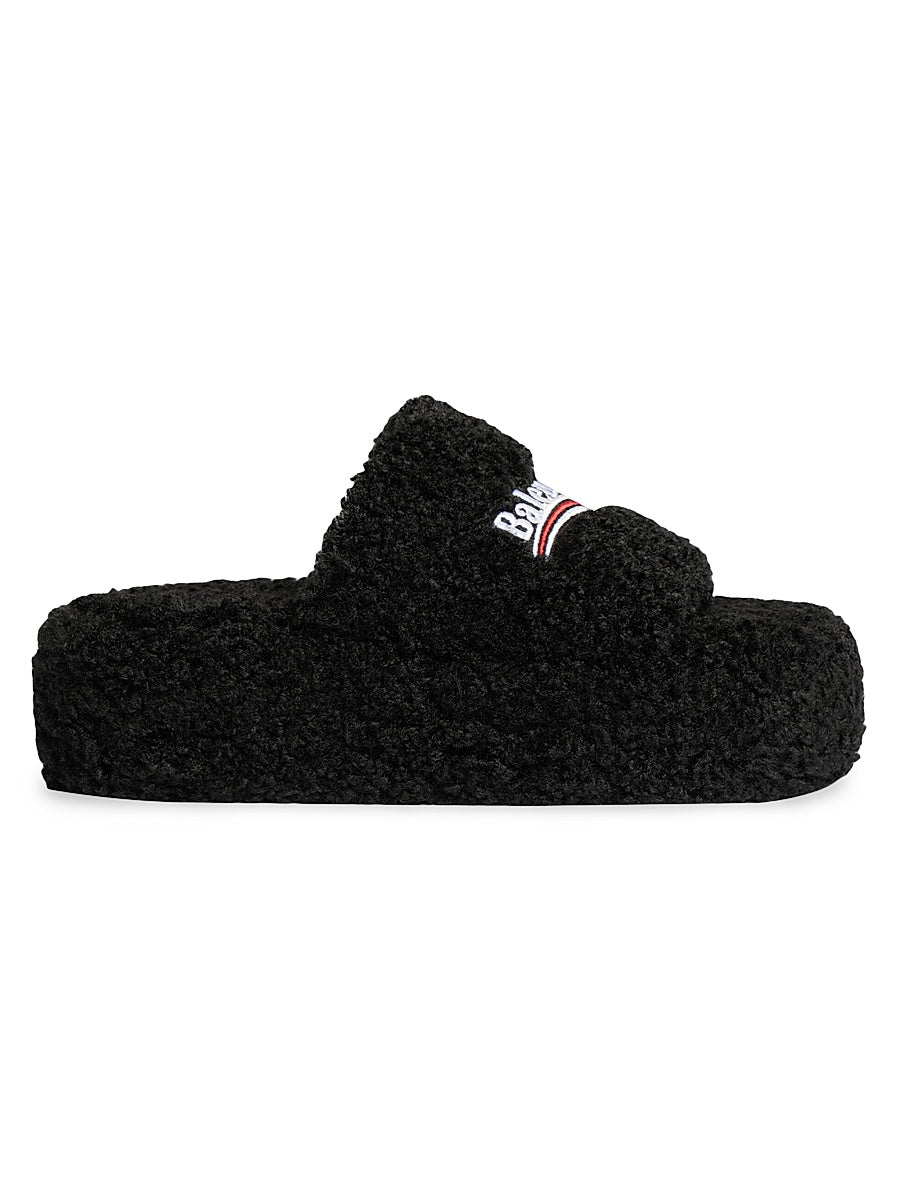 Furry Platform Sandals