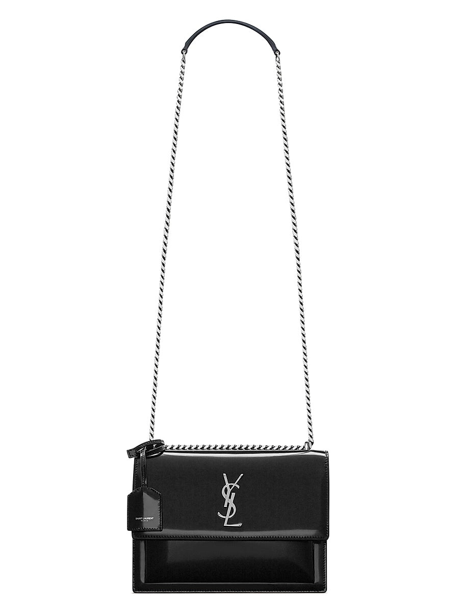 Sunset Medium Crossbody Bag In Shiny Leather