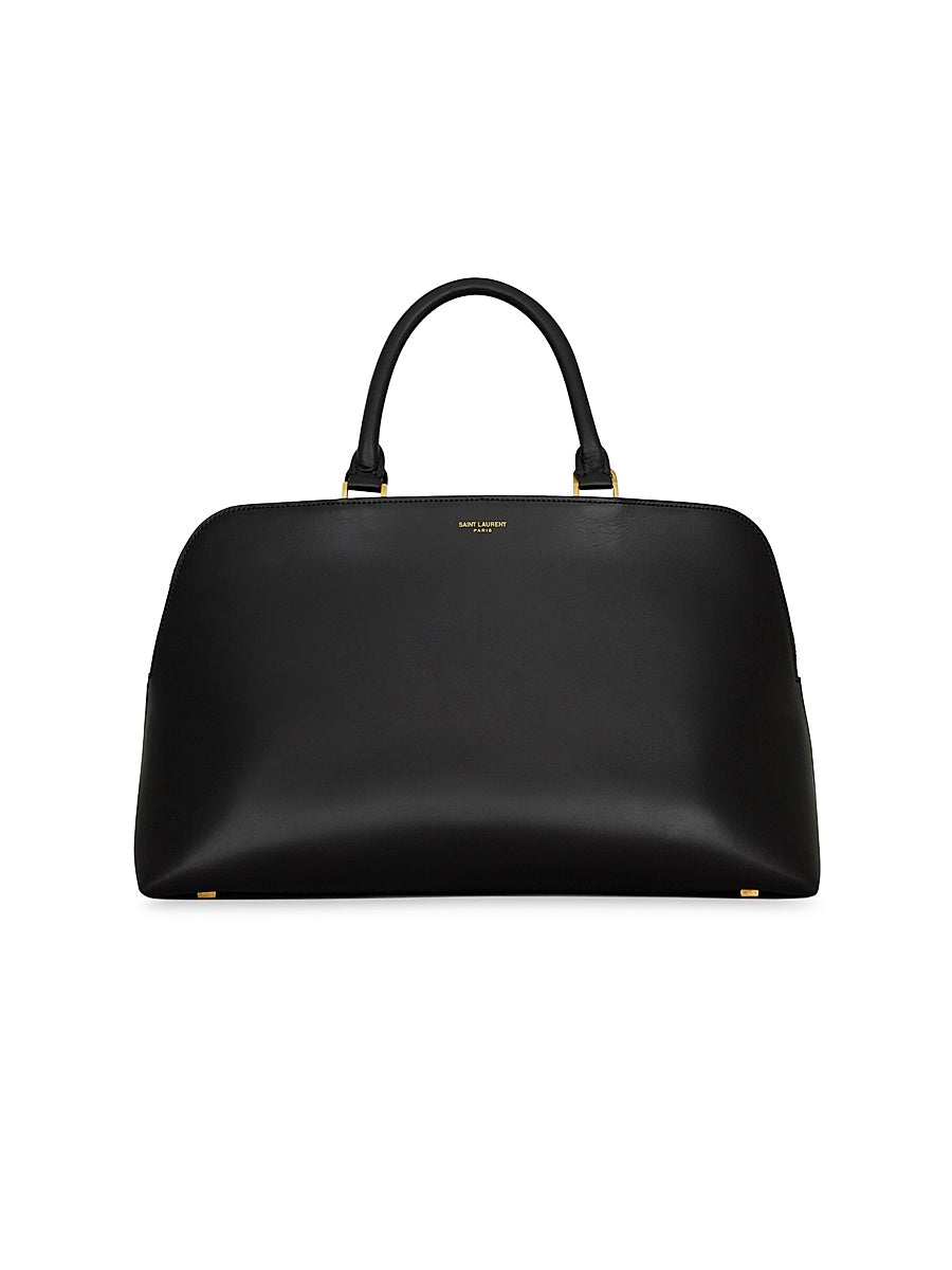 Sac De Jour Duffle Top Handle In Shiny Leather