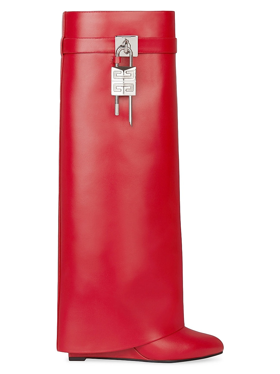 Shark Lock Boots Wide Fit In Leather