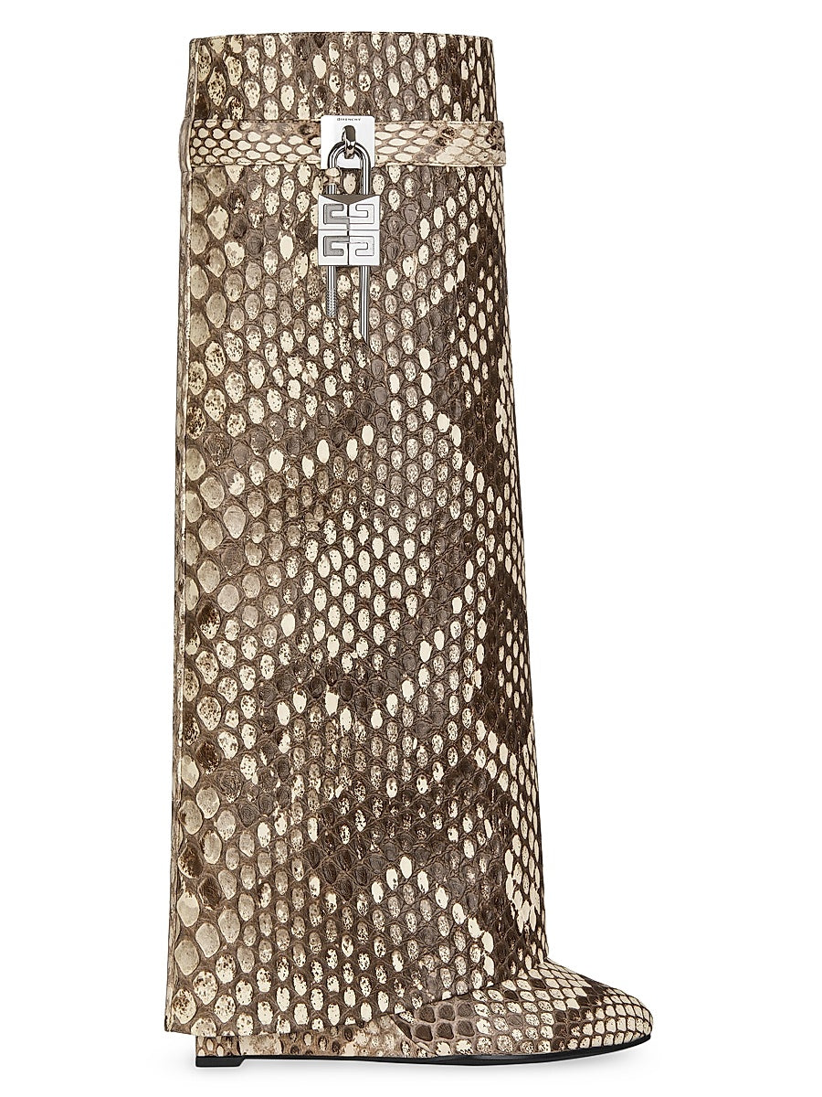 Shark Lock Boots Wide Fit In Python