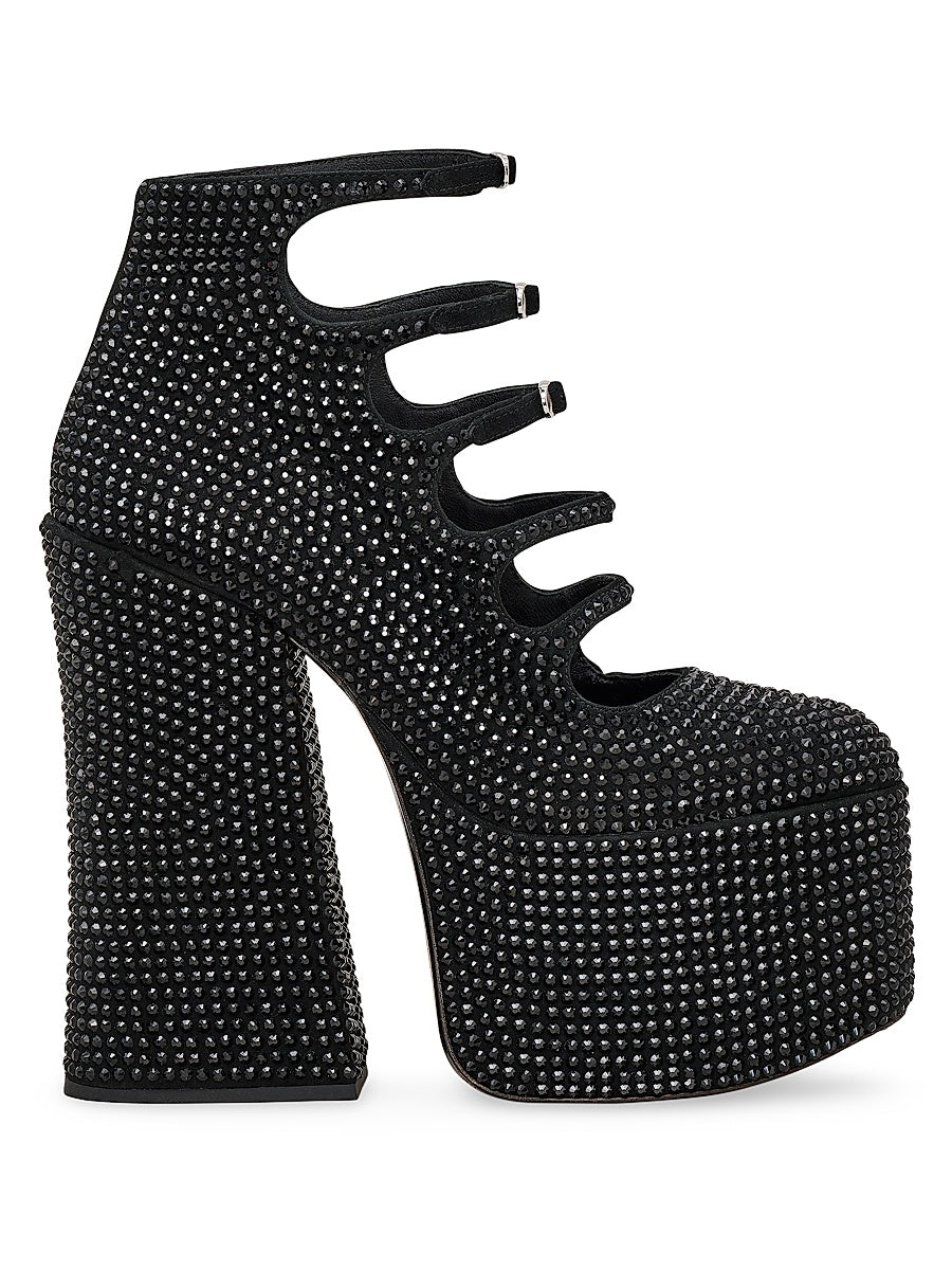 160MM The Rhinestone Kiki Ankle Boots