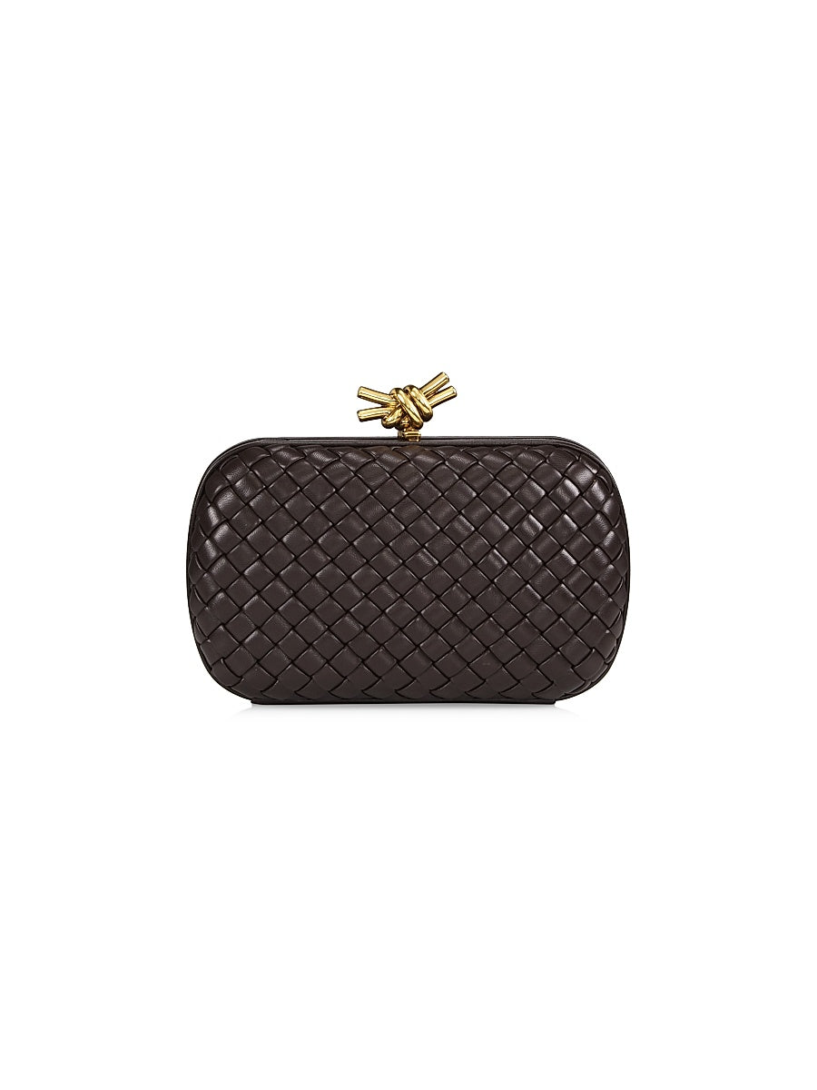 Knot Padded Intreccio Leather Minaudière