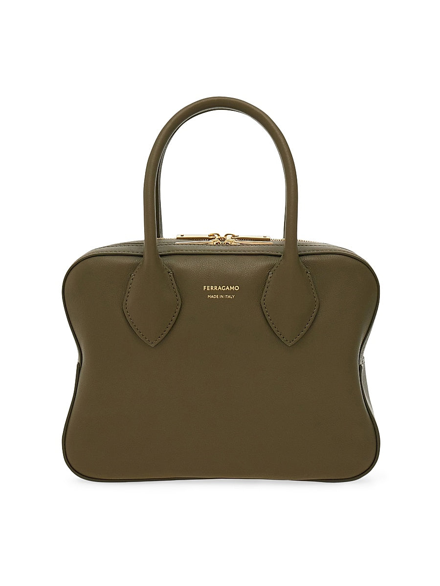 Star Leather Top-Handle Bag