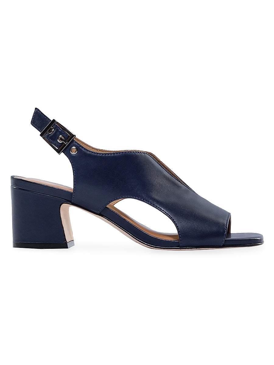Bedford Leather Mid Heel Sandals