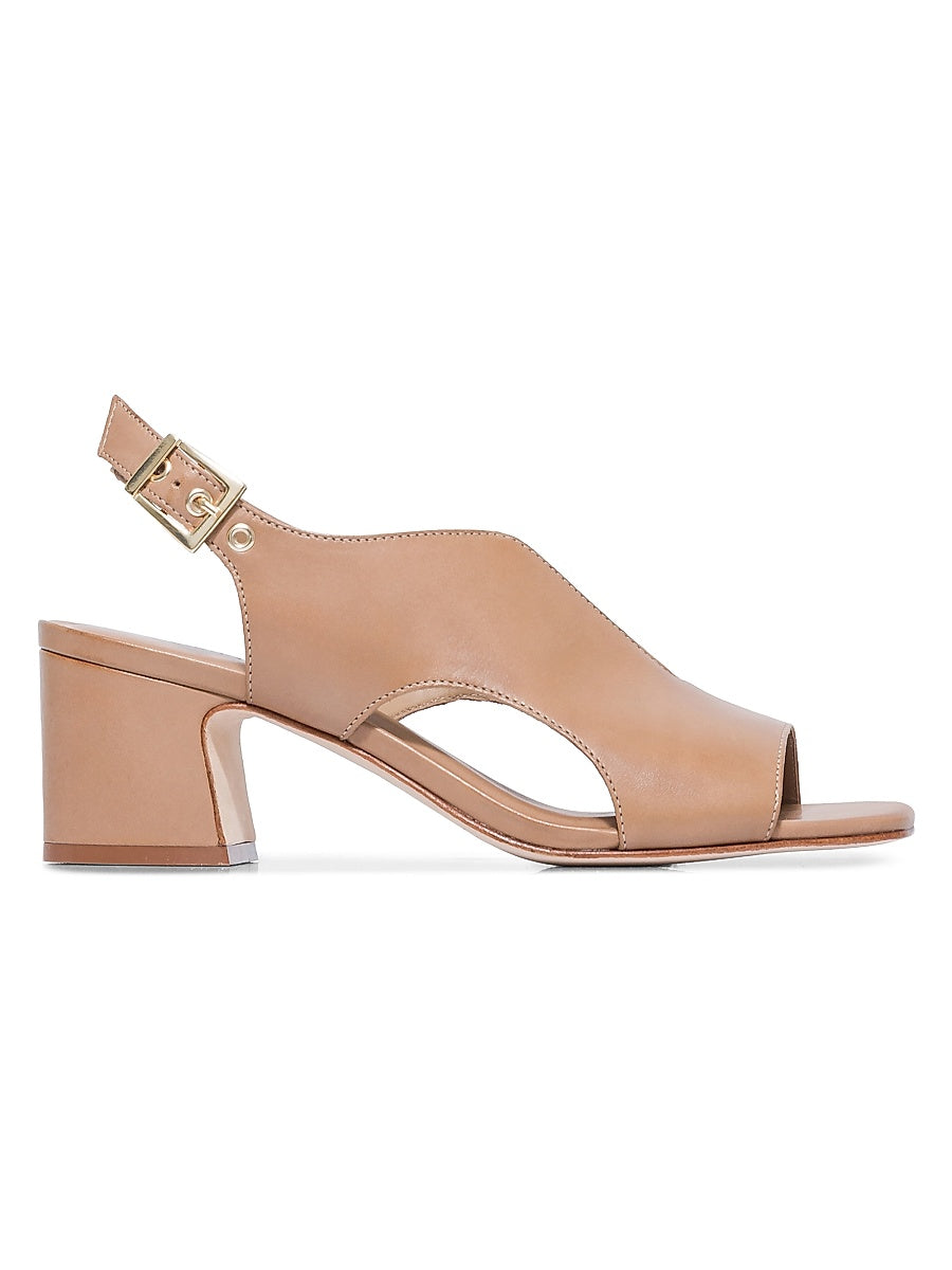 Bedford Leather Mid Heel Sandals