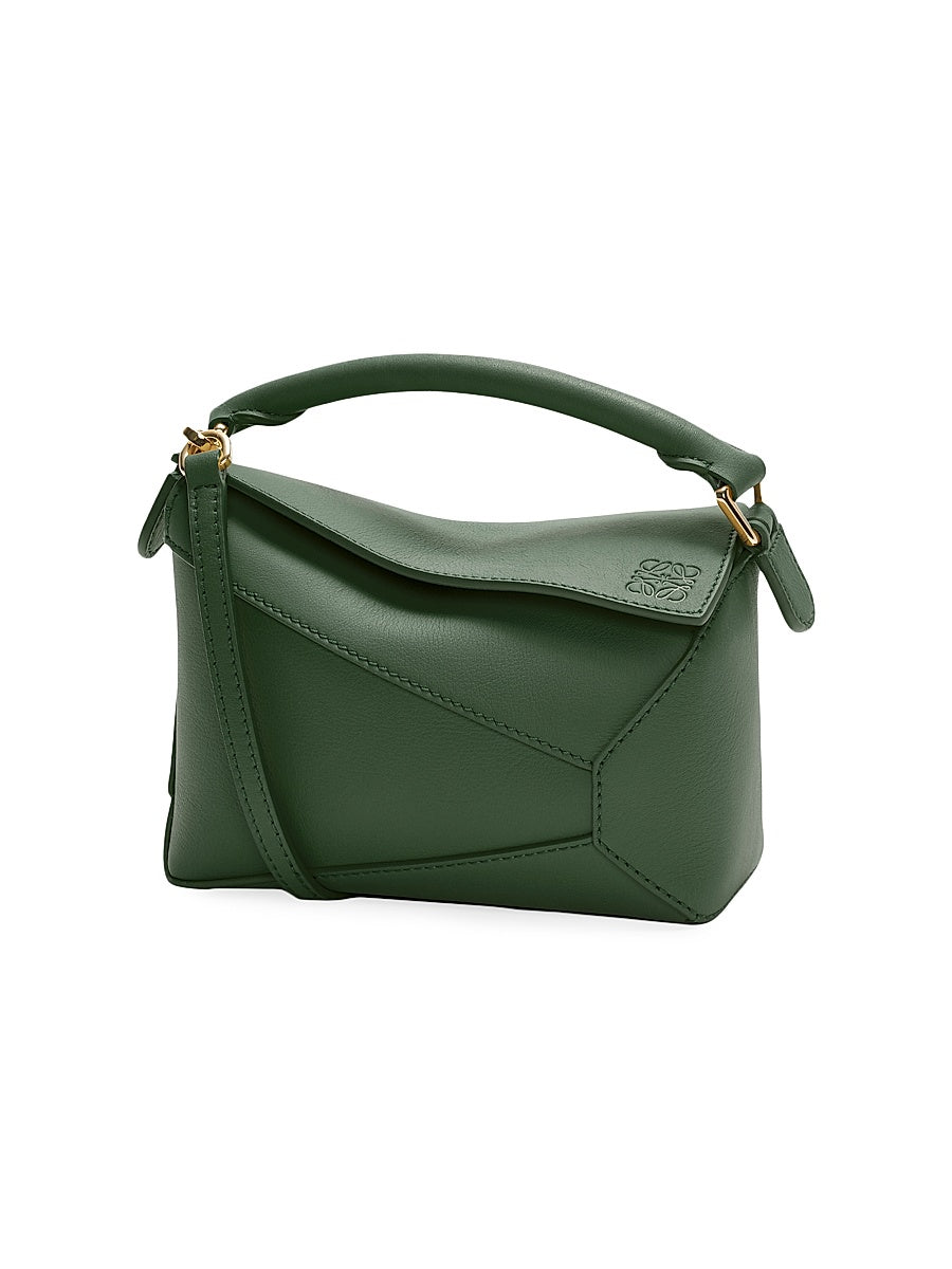 Mini Puzzle Edge Leather Shoulder Bag