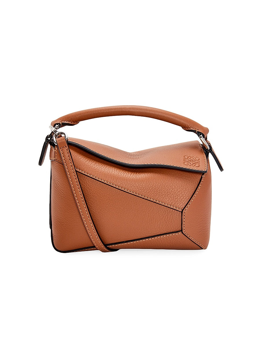 Mini Puzzle Edge Leather Shoulder Bag