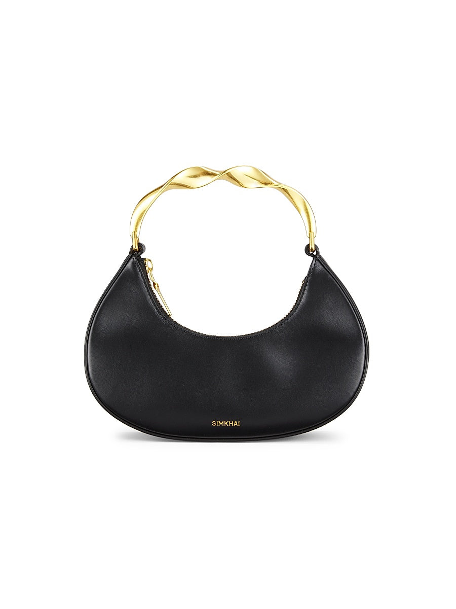 Nixi Leather Twist Handle Top Handle Bag