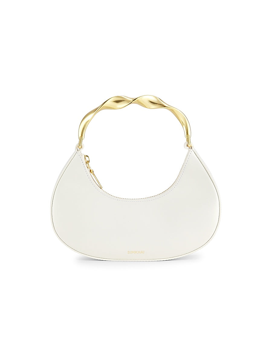Nixi Leather Twist Handle Top Handle Bag