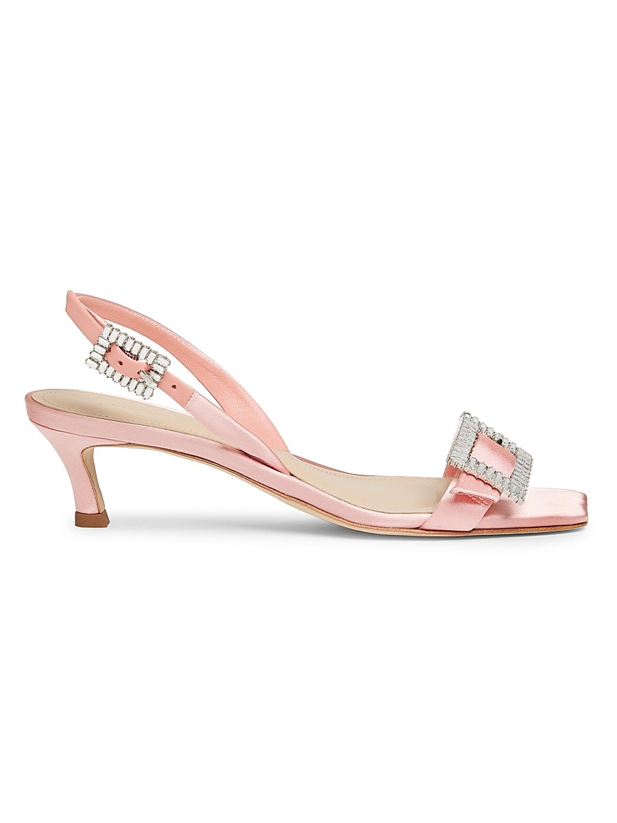 45MM Satin Slingback Sandals