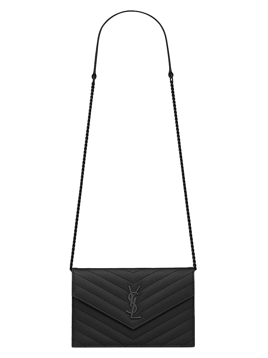 Cassandre Envelope Chain Wallet in Grain De Poudre Leather