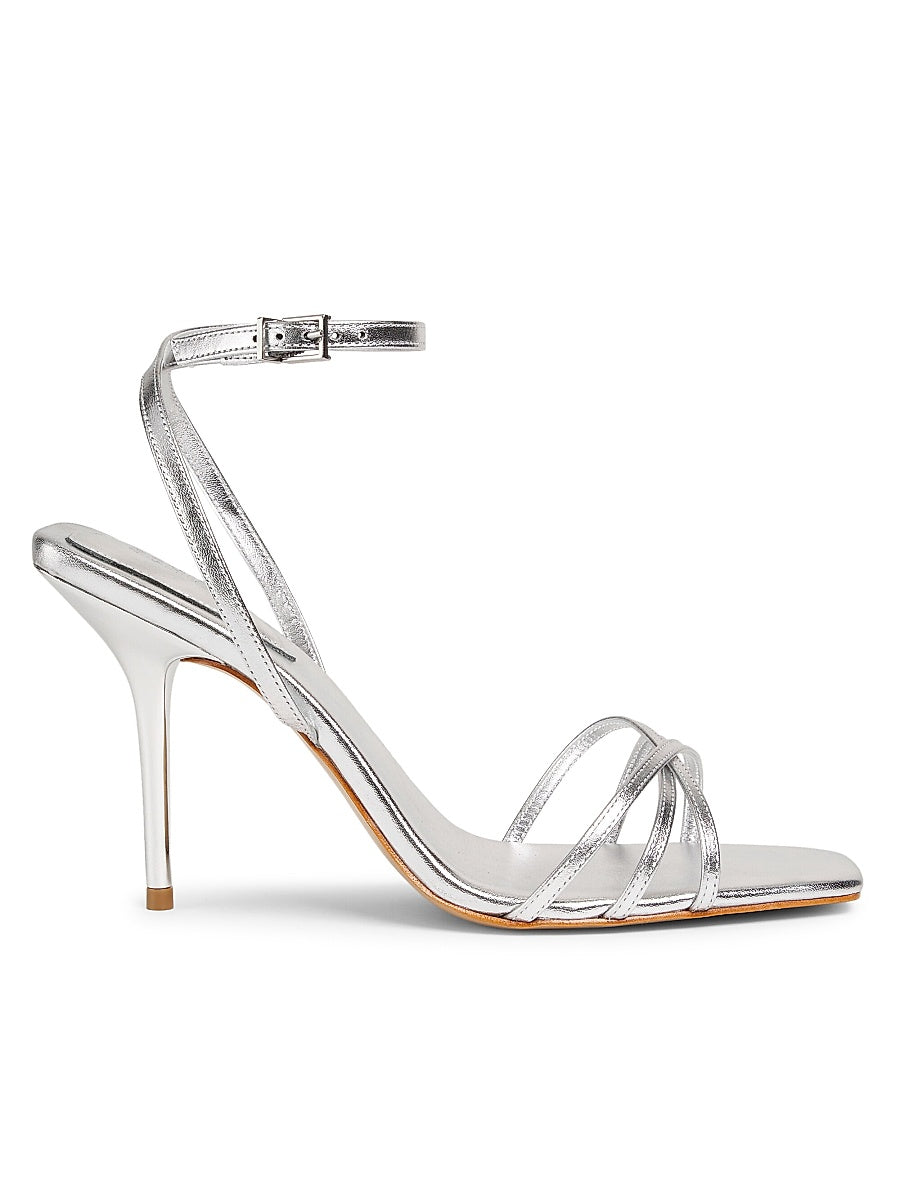 Amelia 100MM Metallic Leather Sandals