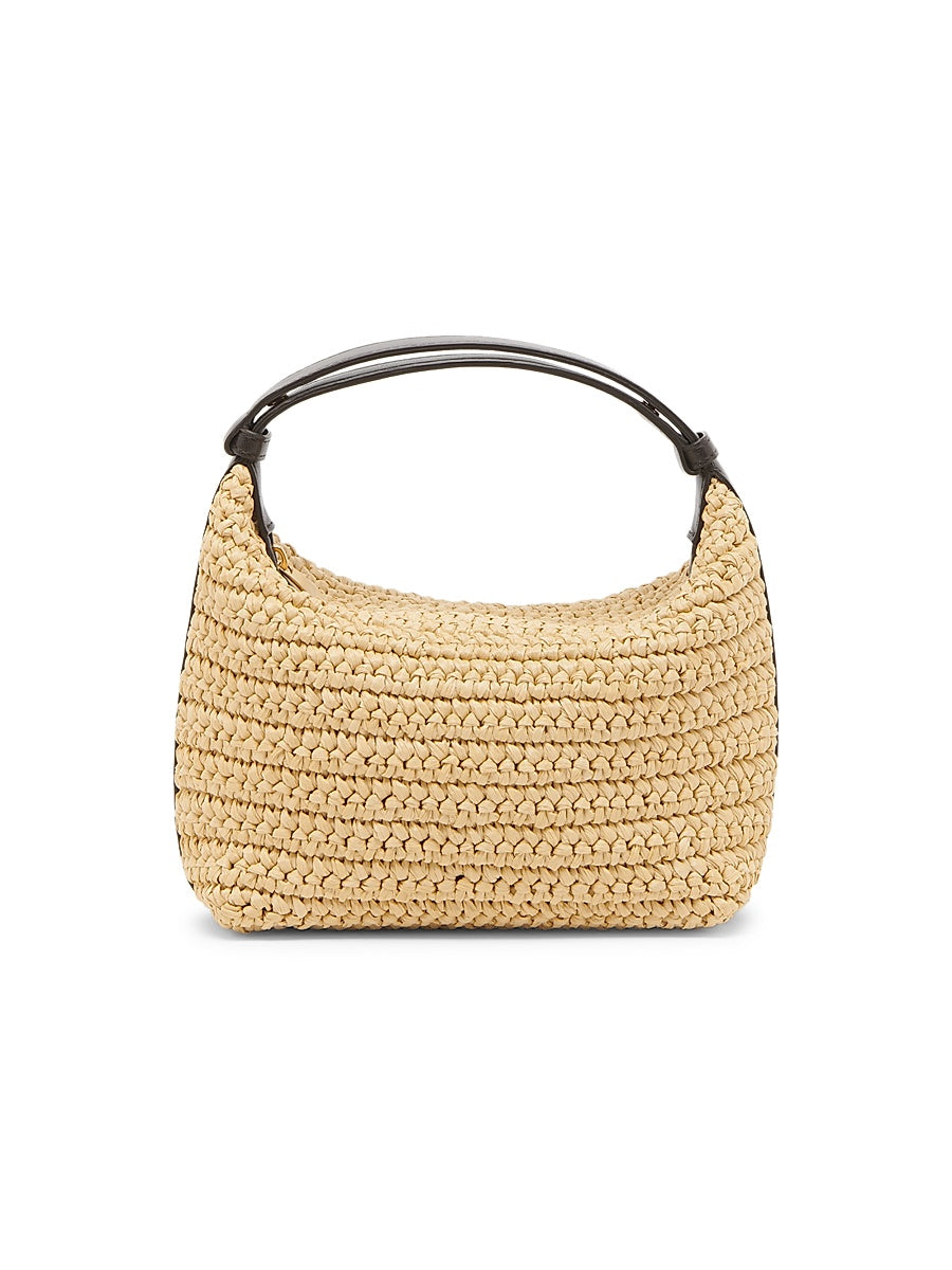 Mini Wallace Raffia Shoulder Bag