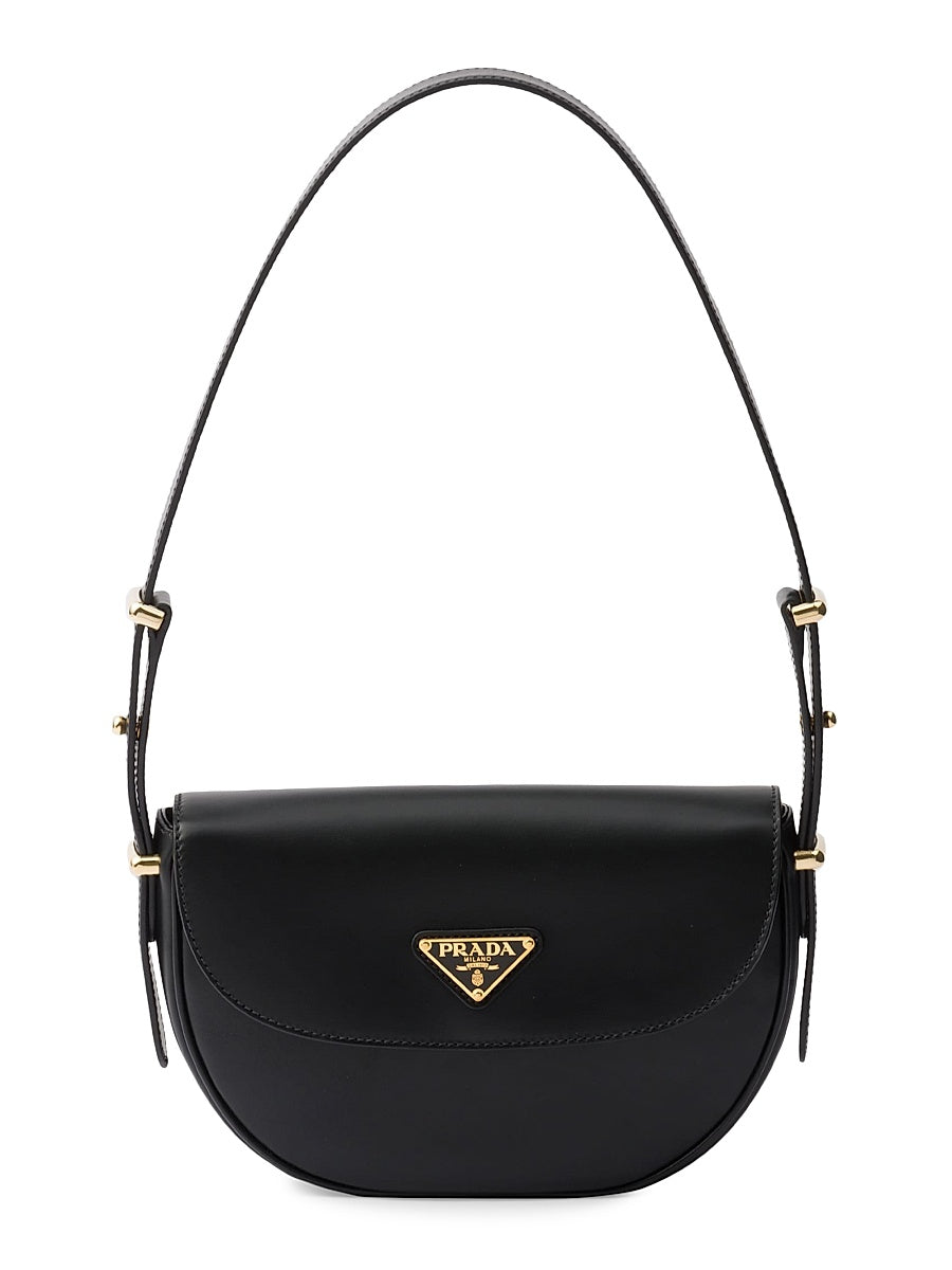 Arqué Leather Shoulder Bag with Flap