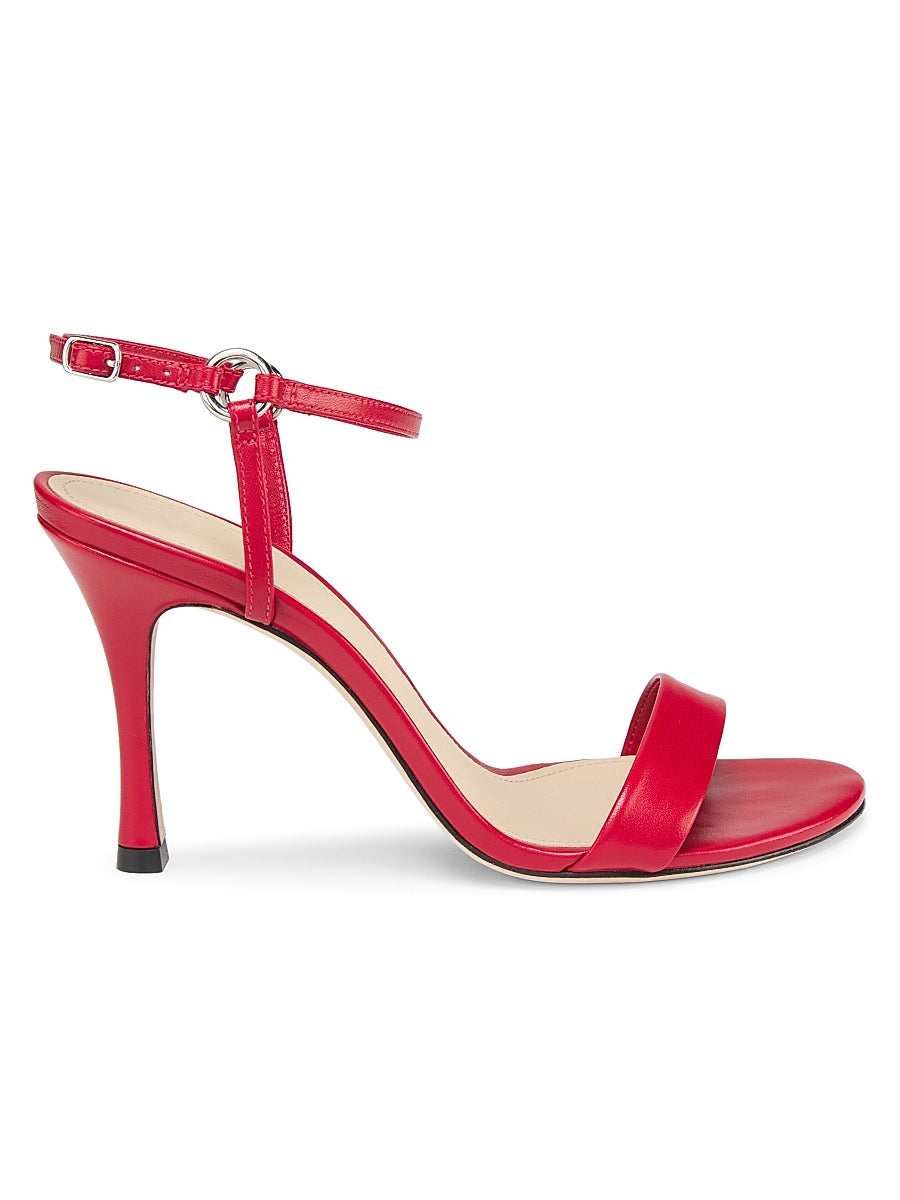 Ring-Detailed Leather Sandals