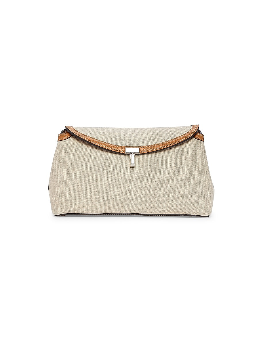 T-Lock Canvas & Leather Clutch