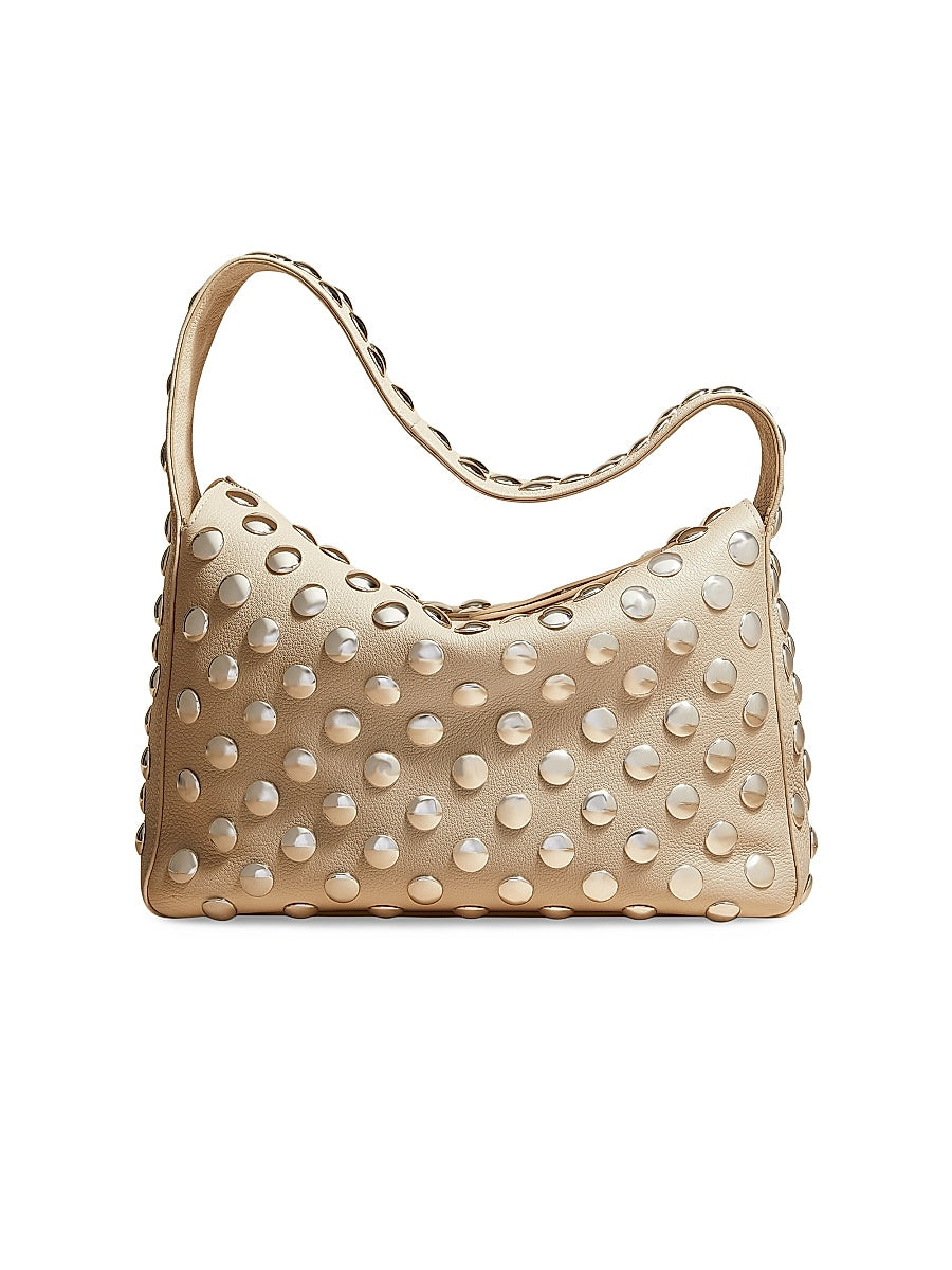 Elena Studded Leather Shoulder Bag