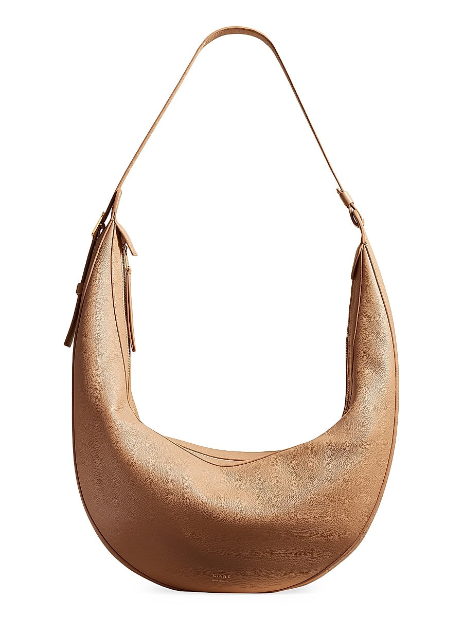 Augustina Pebbled Leather Hobo Bag