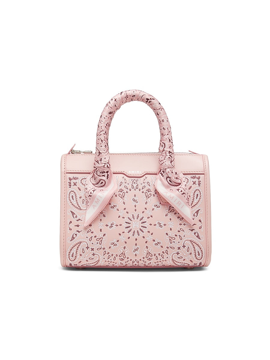 Micro Bandana Triangle Leather Top Handle Bag