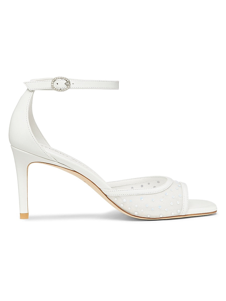 Nudistia 75MM Mesh & Leather Sandals