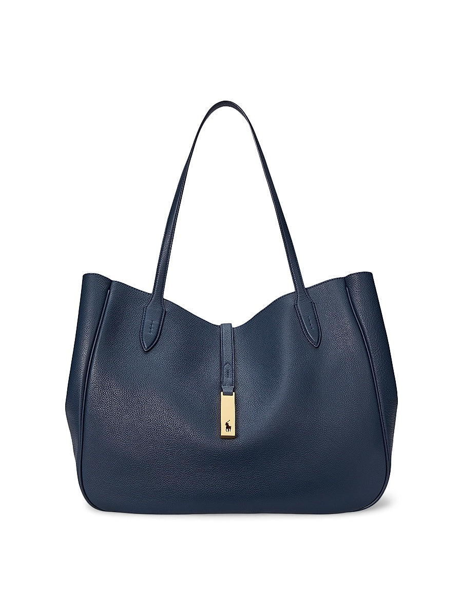 Large Polo ID Leather Tote Bag