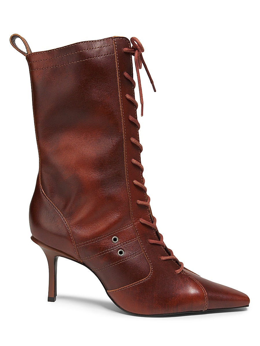 Balboa 75MM Lace-Up Leather Boots