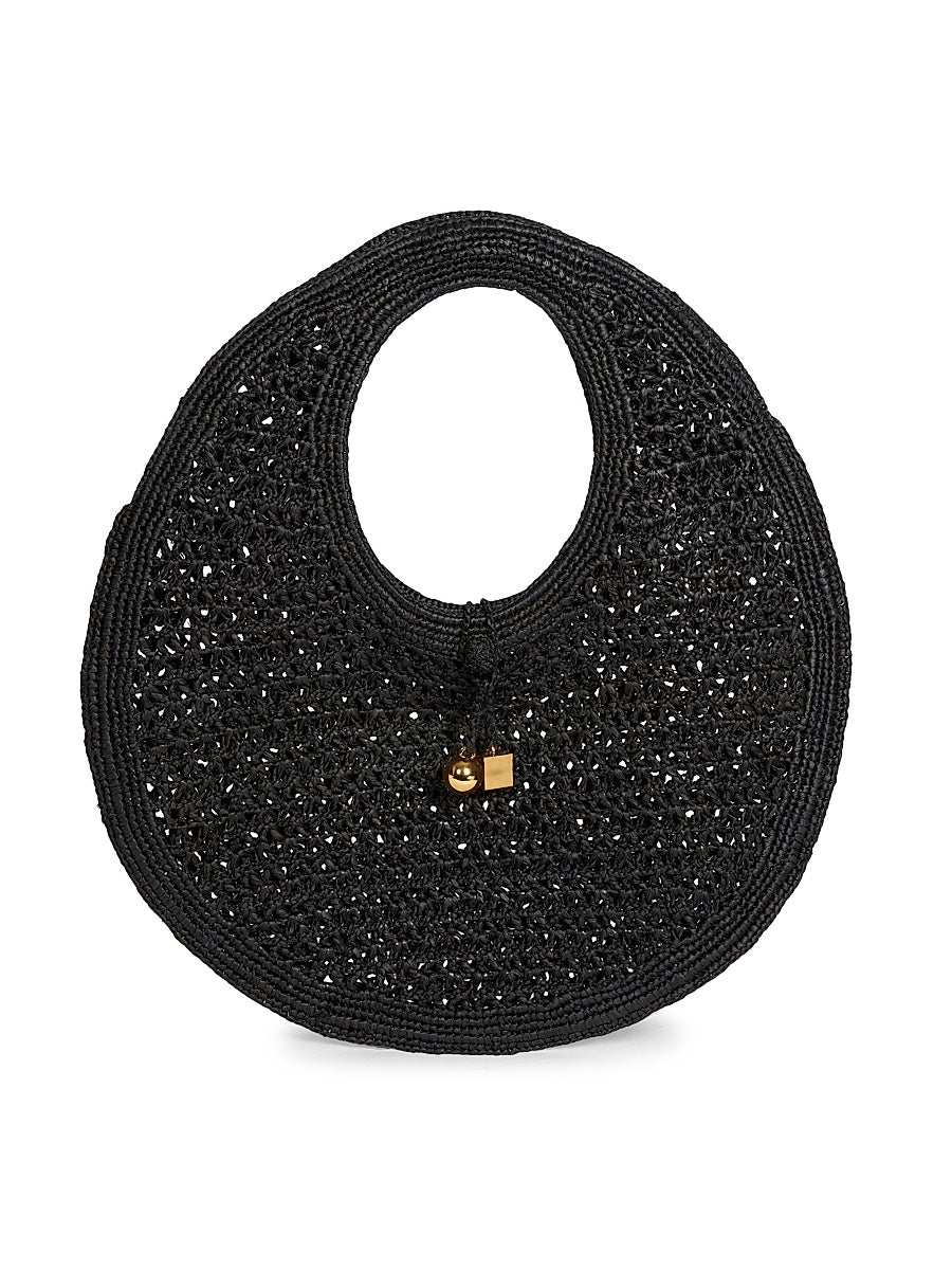 Le Rond Spiaggia Raffia Shoulder Bag