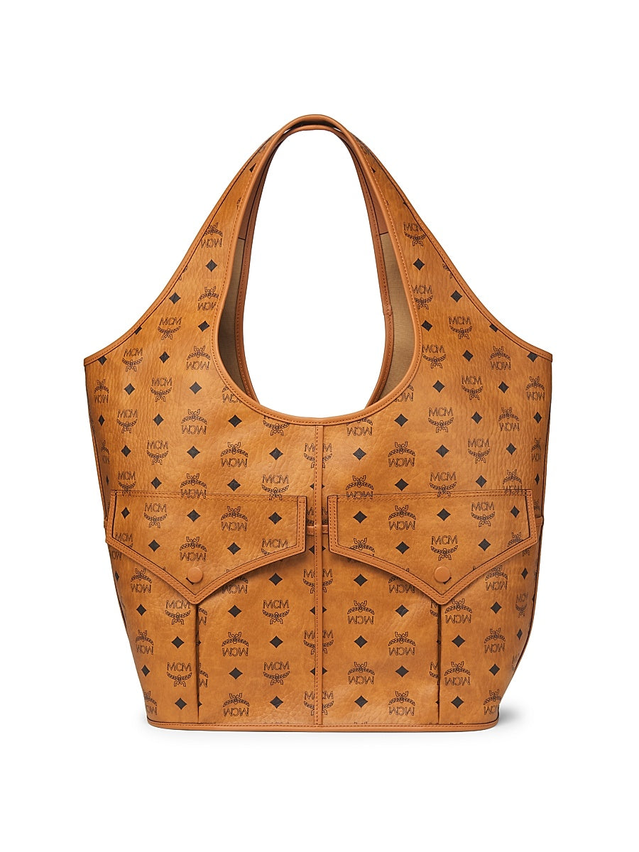 Visetos Monogram Canvas Shopper Tote Bag