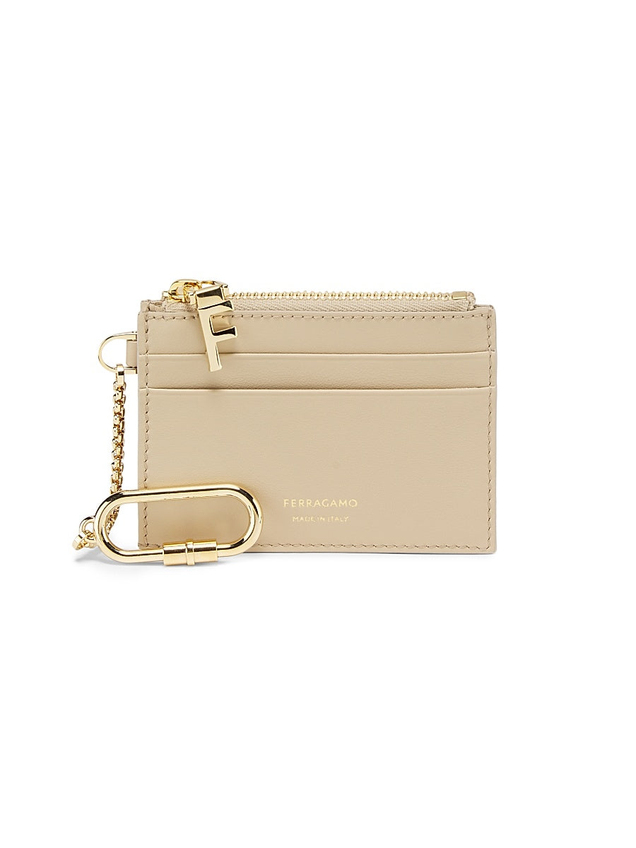 Zippered Leather Card Holder