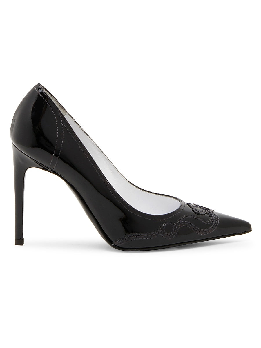 Question Stitching 100MM Leather Pumps