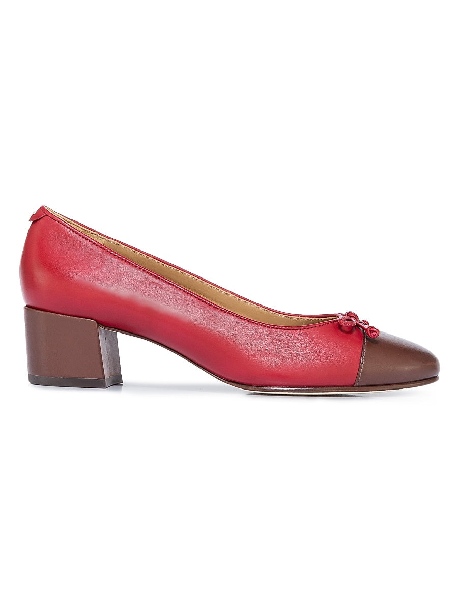 Marisol Leather Cap-Toe Pumps