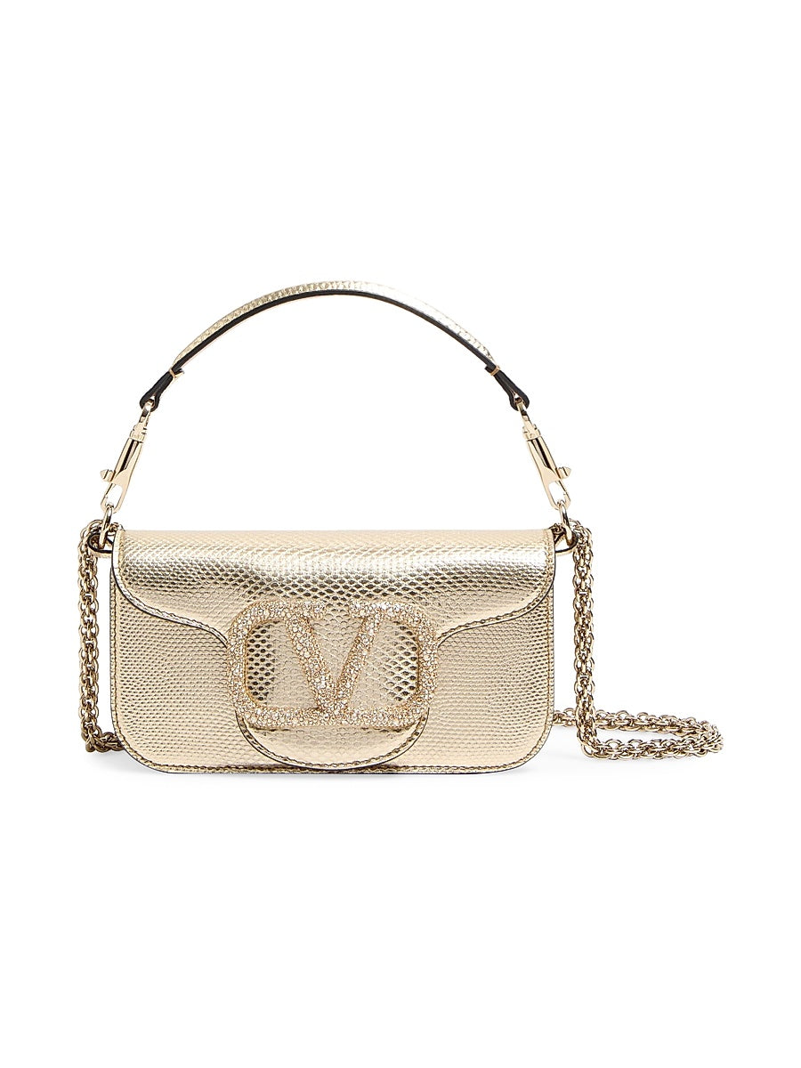 Locò Small Shoulder Bag in Metallic Karung
