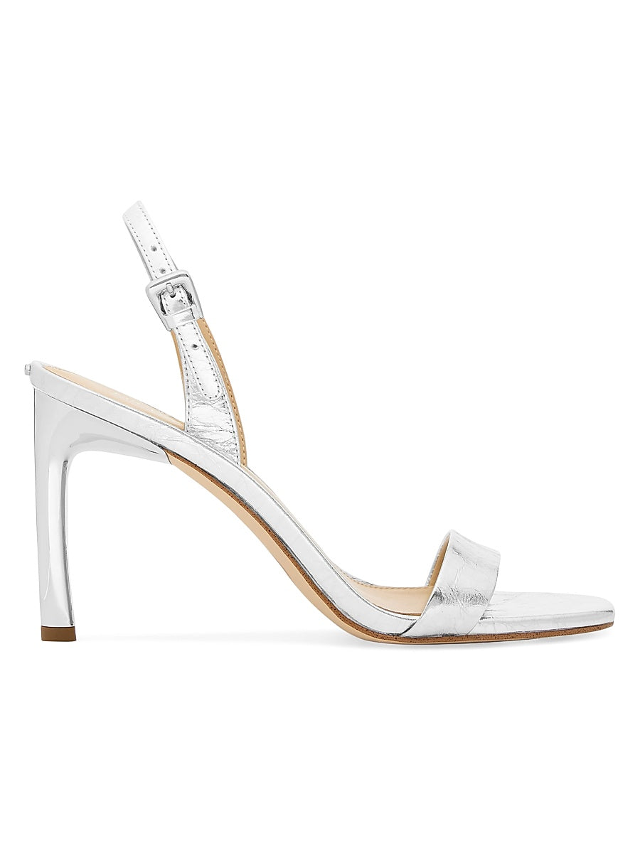 Kasia 90MM Metallic Leather Slingback Sandals