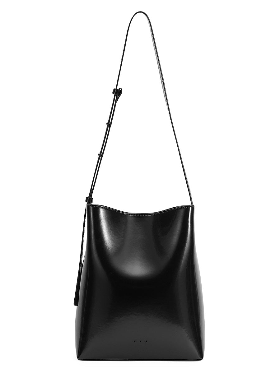 Sac Polished Leather Bucket Bag