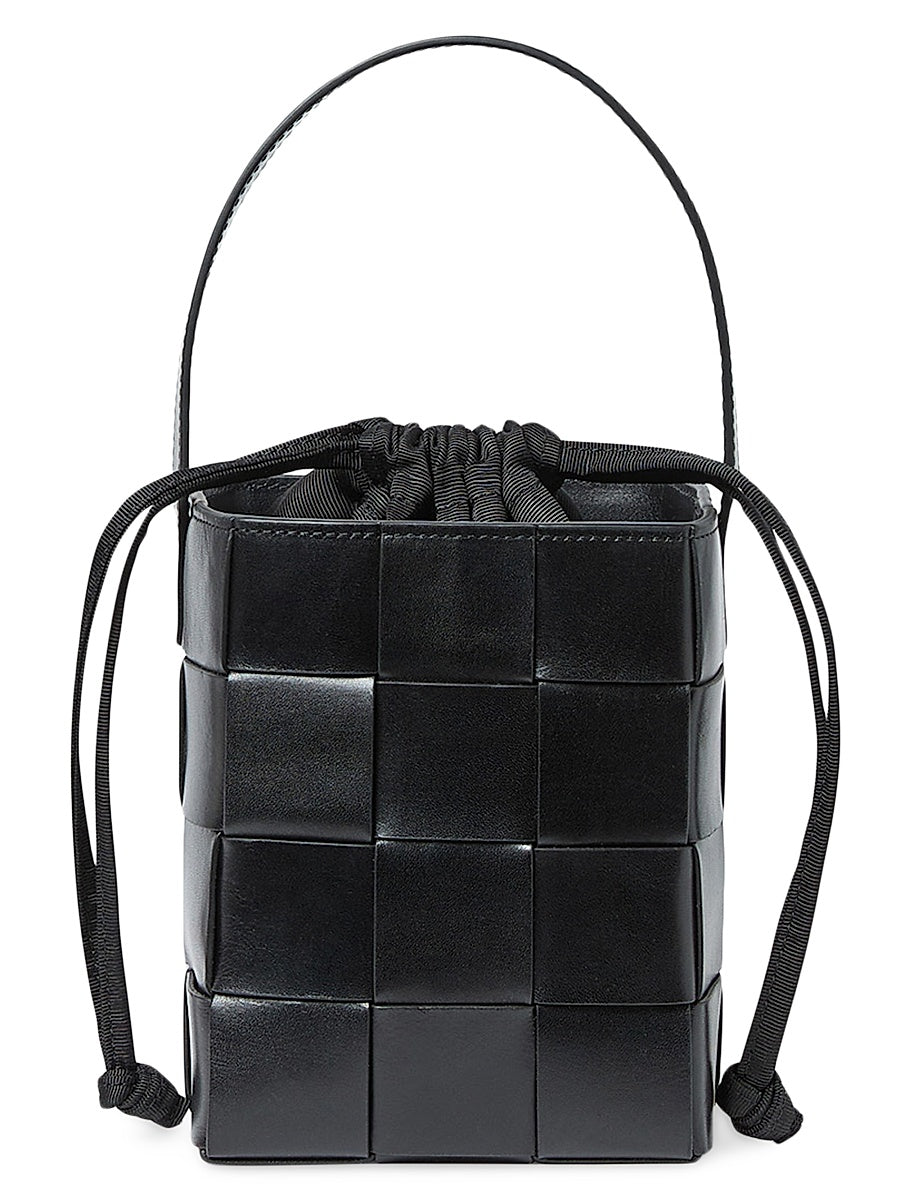 Laith Woven Leather Bucket Bag