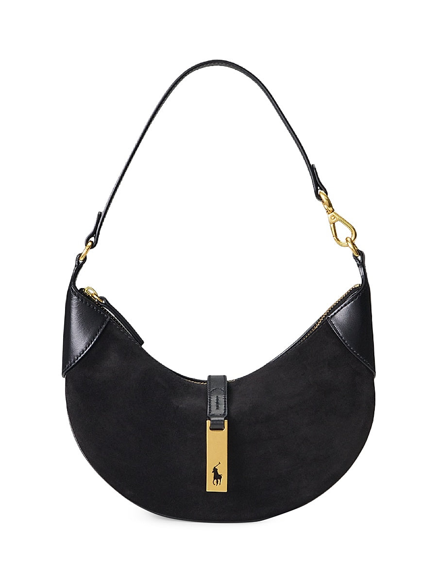 Mini ID Suede & Leather Shoulder Bag