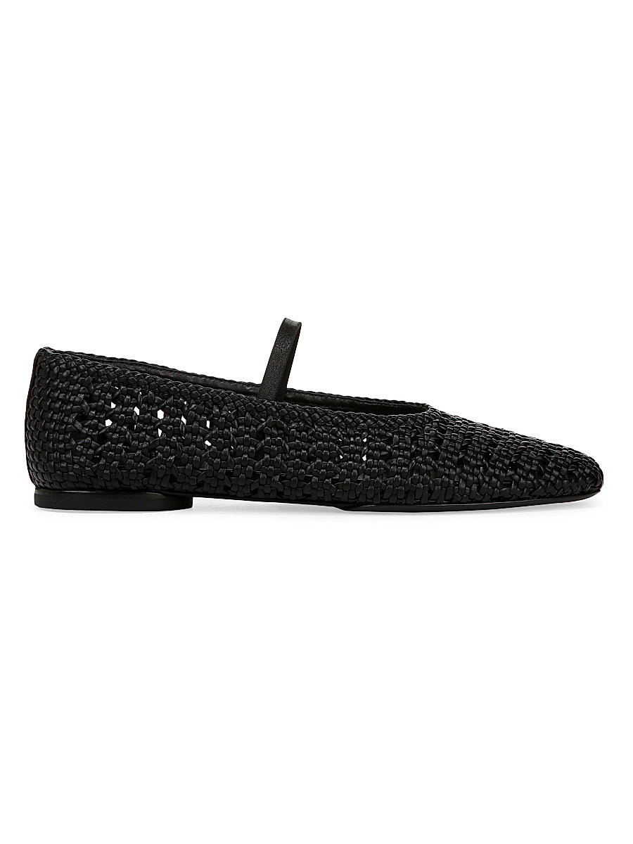 Vivian Woven Leather Mary Janes