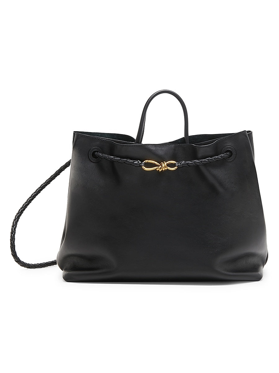 Large Andiamo Leather Top Handle Bag