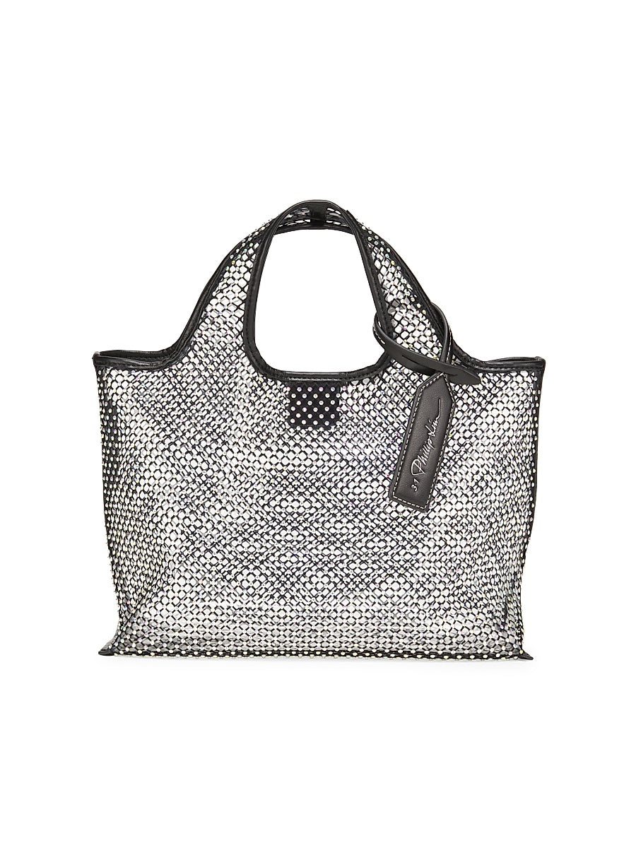 Mini Market Crystal Mesh Top Handle Bag