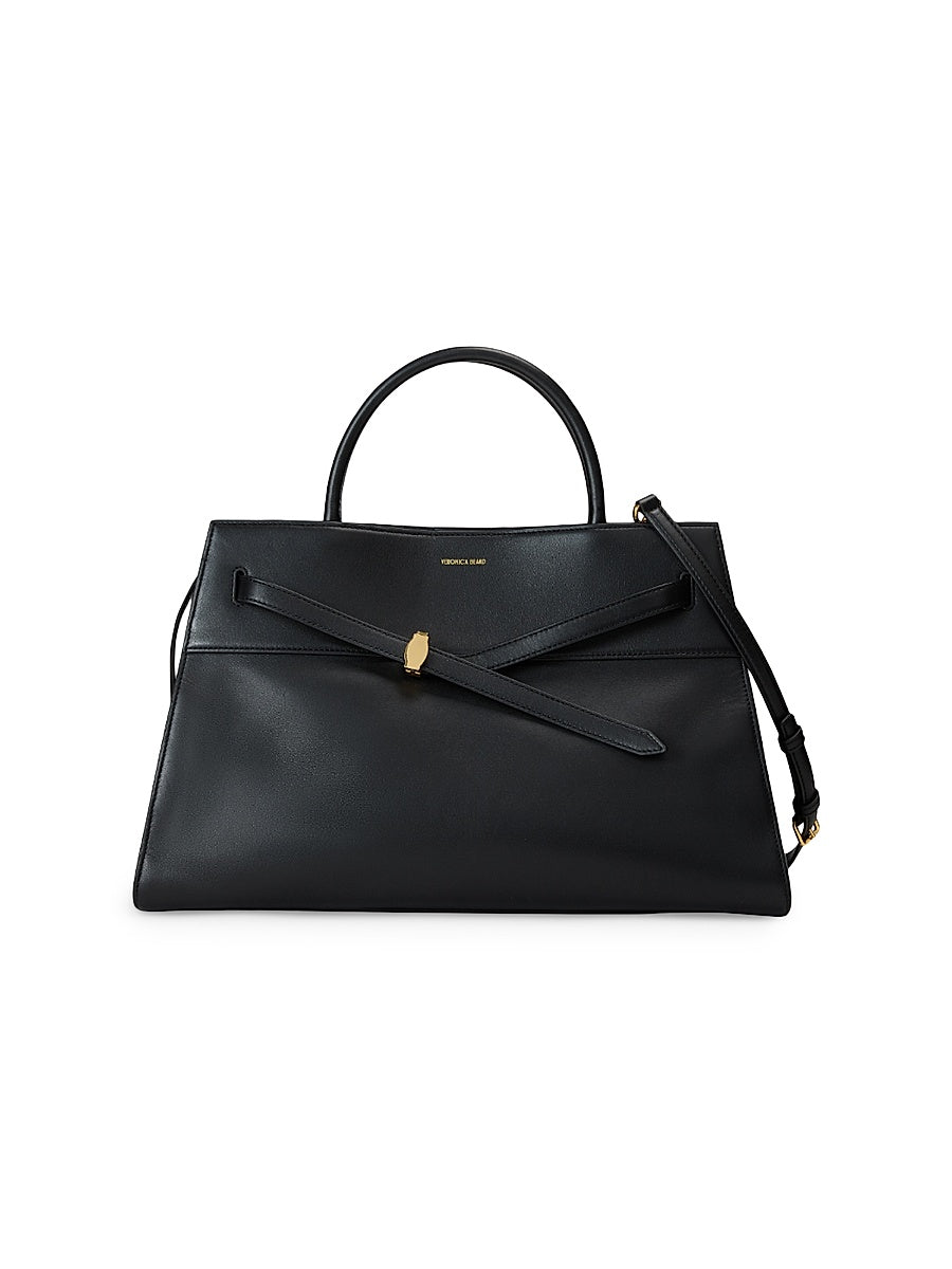 Large Veronica Beard Leather Dash Top Handle Bag