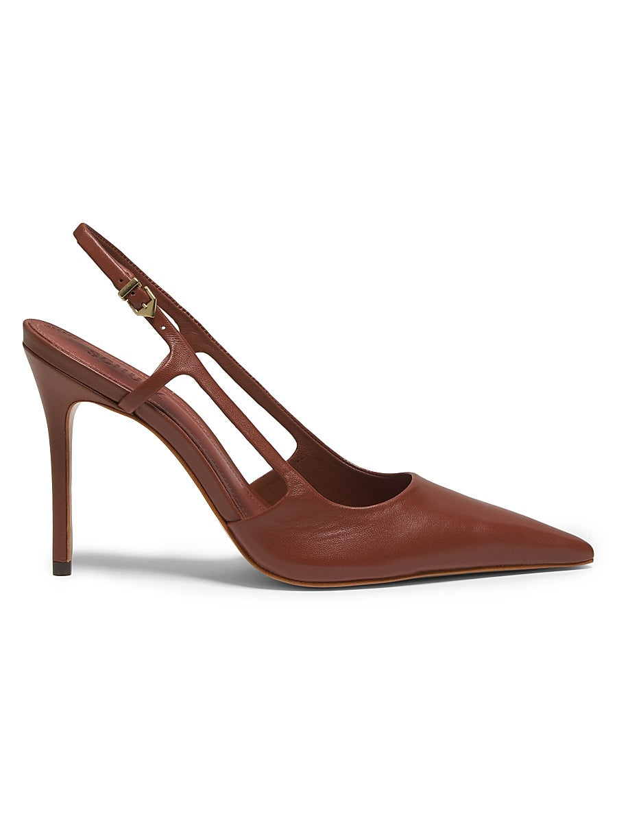 Boris 100MM Leather Slingback Pumps