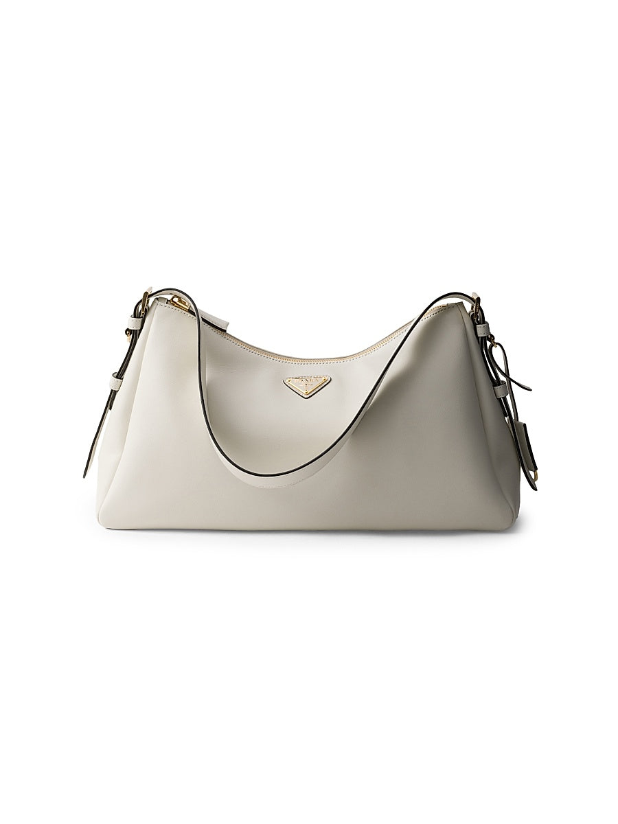 Prada Aimée Large Leather Shoulder Bag