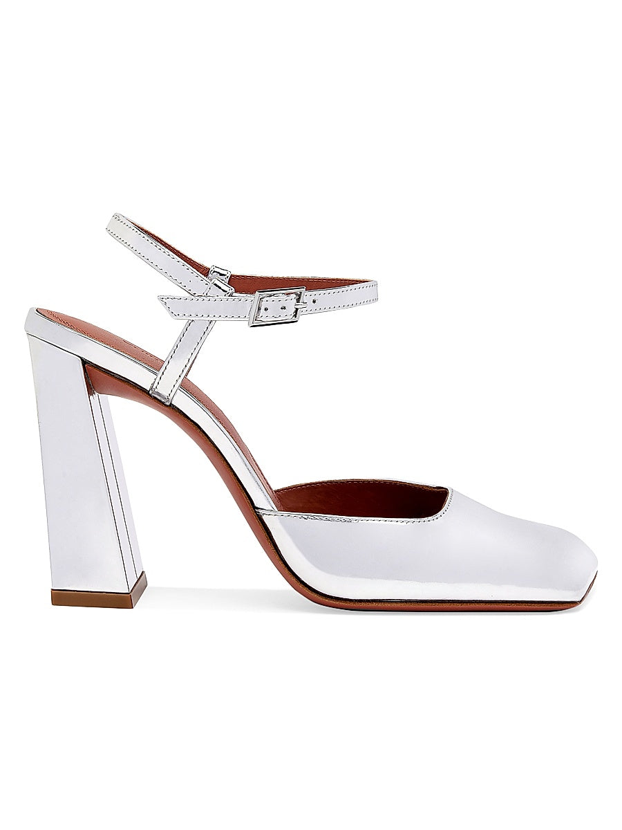 Charlotte 95MM Mirrored Leather Pumps
