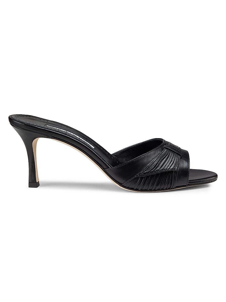 Ebakmu Pleated Leather Mules