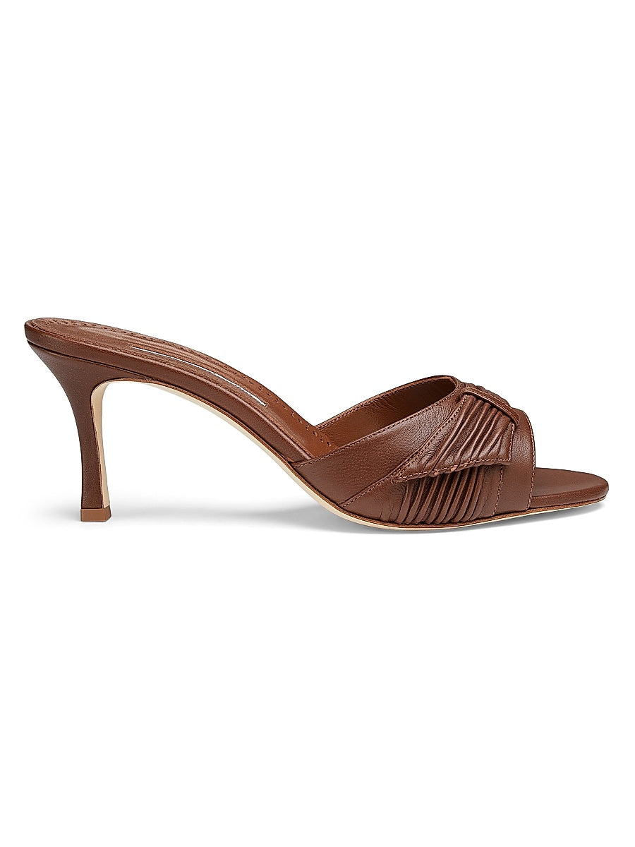 Ebakmu Pleated Leather Mules