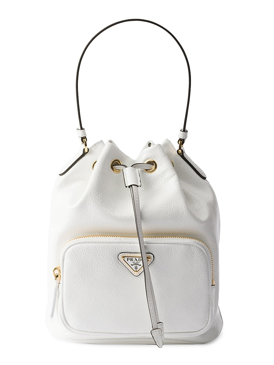 Duet Naplak Patent Leather Bucket Bag