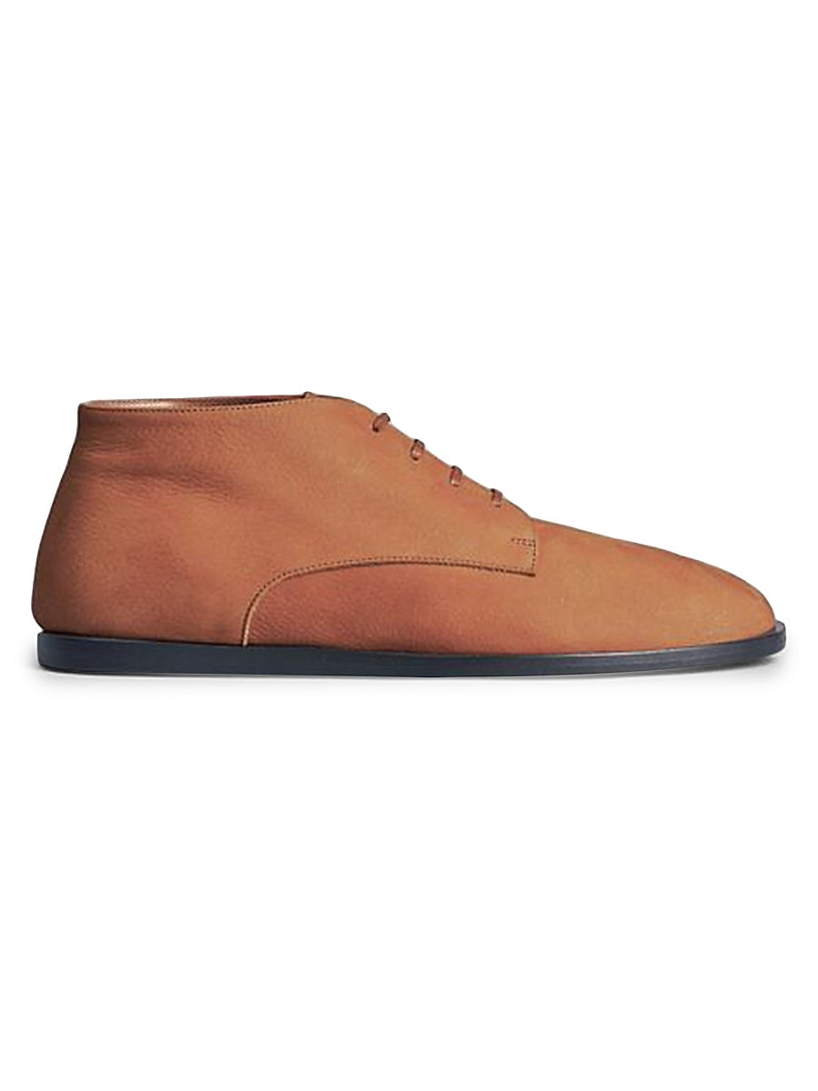 Leather Derby-Style Flats