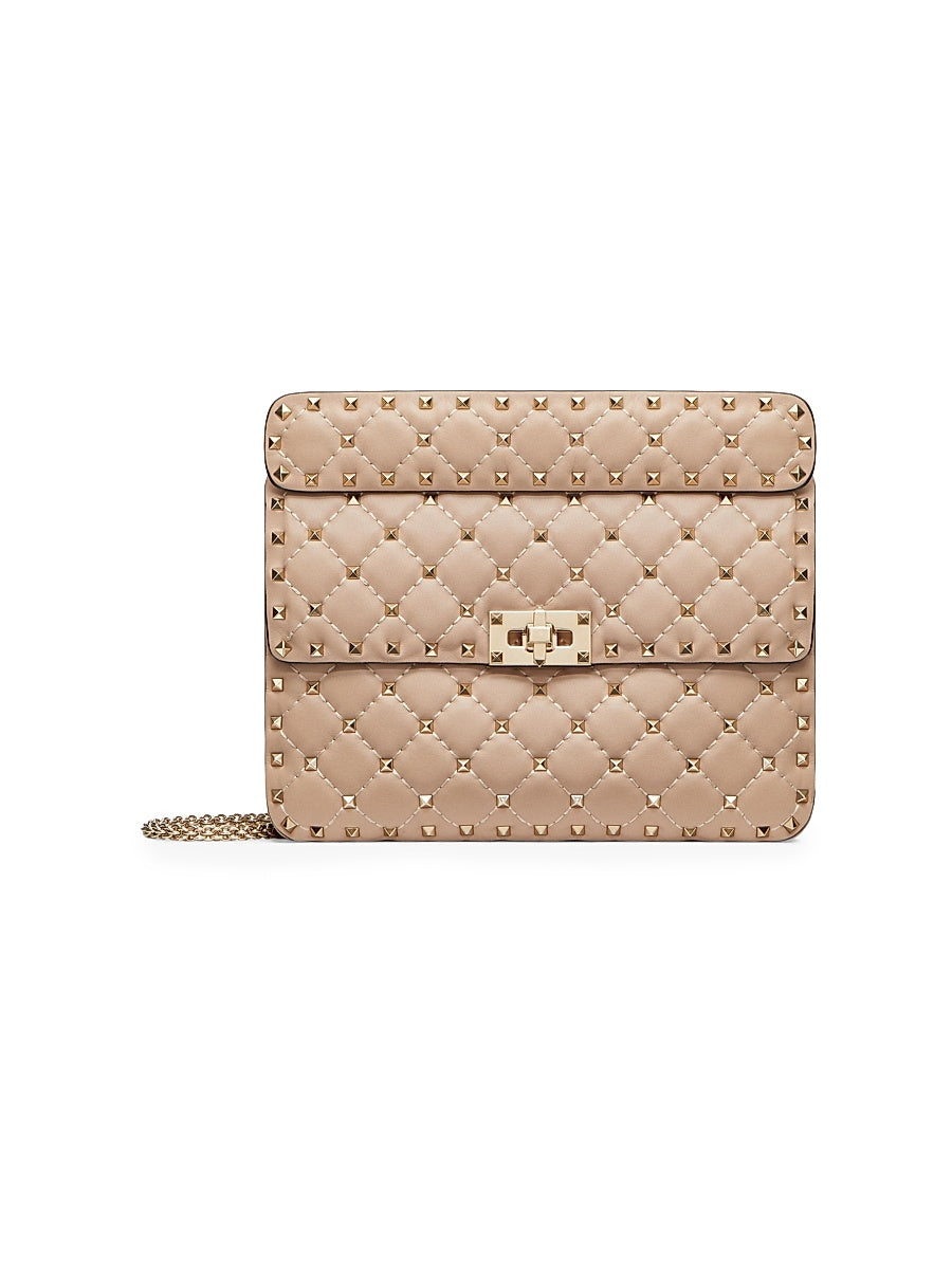 Medium Nappa Rockstud Spike Shoulder Bag
